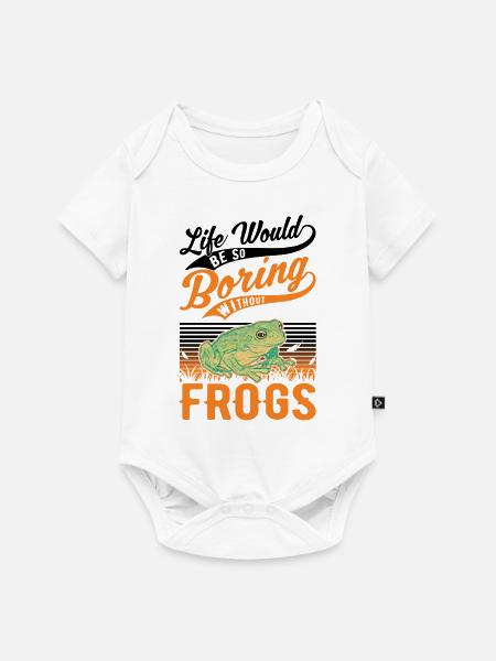Frosch Geschenk Laubfrosch - Baby Premium Kurzarmbody - Weiß
