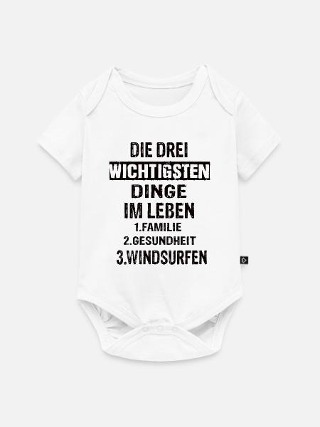 Windsurfen - Baby Premium Kurzarmbody - Weiß