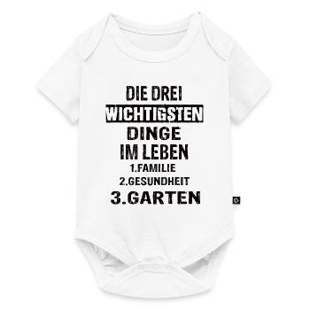 Garten - Baby Premium Kurzarmbody - Weiß - Vorne