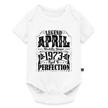 Avril 1973. Anniversaire avril 1973. Cadeau 1973. - Body à manches courtes Premium Bébé - blanc - Devant
