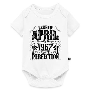 Avril 1967. Anniversaire avril 1967. Cadeau 1967. - Body à manches courtes Premium Bébé - blanc - Devant