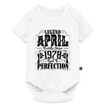 April 1978. Birthday April 1978. Gift 1978. - Baby Premium short-sleeve bodysuit - white - Front