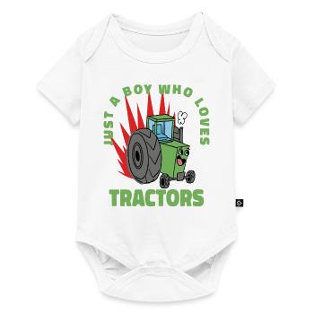 Just A Boy Who Loves Tractors - Farmer And Farming - Baby Premium short-sleeve bodysuit - white - Front