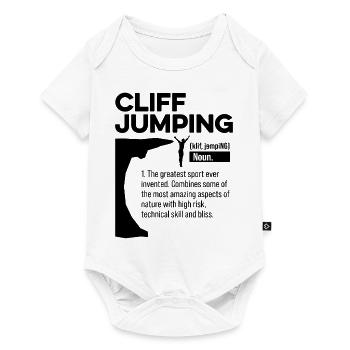 Cliff Jumping Noun Definition Tombstoning Cliff Di - Baby Premium short-sleeve bodysuit - white - Front