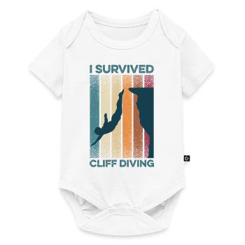 I Survived Cliff Diving Cliff Dive Cliff Jumping T - Baby Premium short-sleeve bodysuit - white - Front