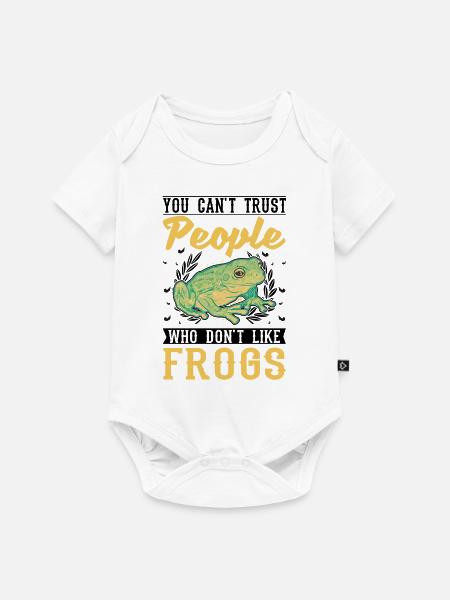 Frosch Geschenk Laubfrosch - Baby Premium Kurzarmbody - Weiß