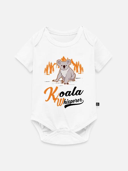 Koala Flüsterer Koalabär - Baby Premium Kurzarmbody - Weiß