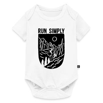 Run Simply Marathoner Ultra Running Trail Runner - Baby Premium short-sleeve bodysuit - white - Front