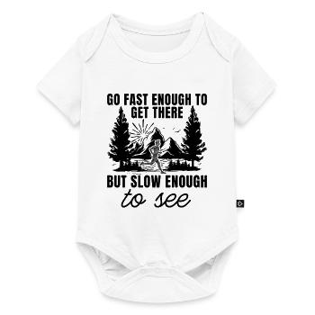 Allez assez vite pour suivre les athlètes de course de trail Trail Runner - Body à manches courtes Premium Bébé - blanc - Devant