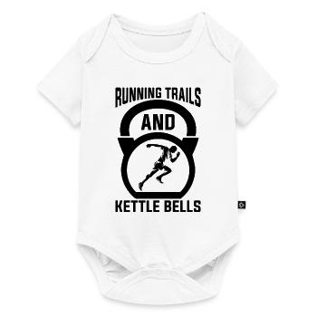 Running Trails And Marathoner Trail Runner - Baby Premium Kurzarmbody - Weiß - Vorne
