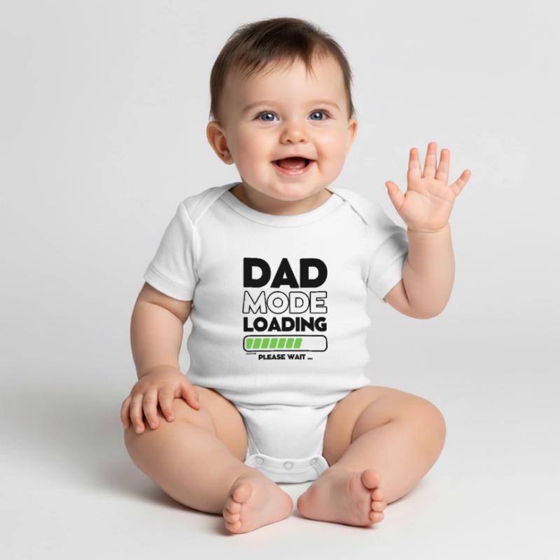 Loading soon daddy - DAD mode loading Baby Premium short-sleeve bodysuit
