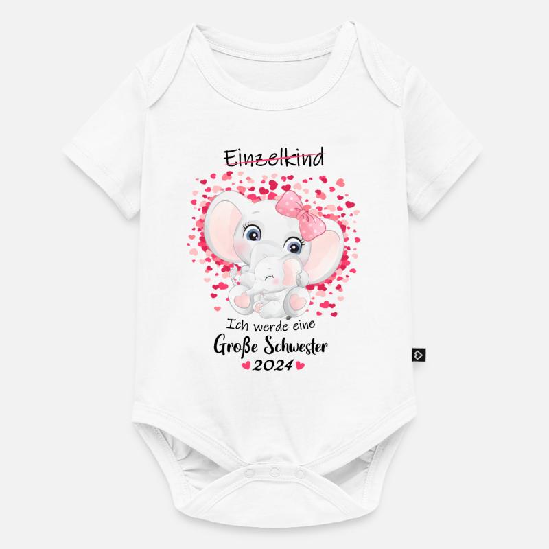 Ich Werde Eine Große Schwester 2024 - Baby Premium Kurzarmbody - Weiß