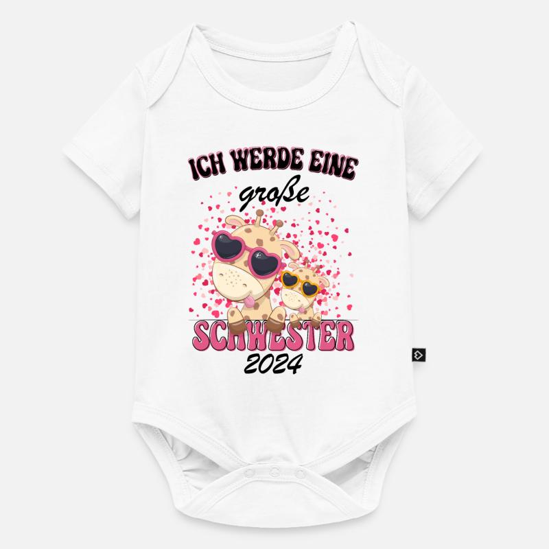 Ich Werde Eine Große Schwester 2024 - Baby Premium Kurzarmbody - Weiß