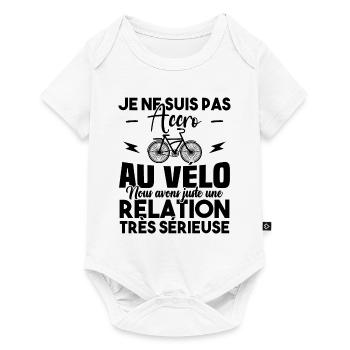Je ne suis pas accro au vélo - Body à manches courtes Premium Bébé - blanc - Devant