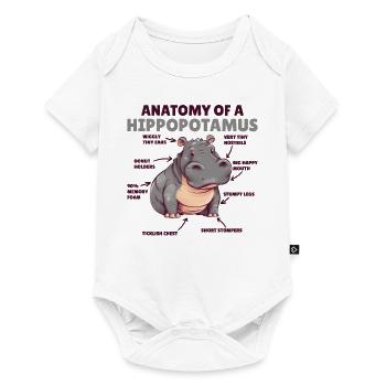 sweet hippo explanation Anatomy of a Hippopotamus - Baby Premium short-sleeve bodysuit - white - Front