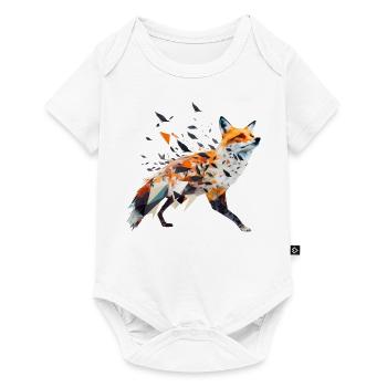 Fuchs Polygon Kunst Tier Geschenk Frau Wildtier - Baby Premium Kurzarmbody - Weiß - Vorne