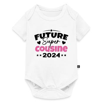 Future Super Cousine 2024 Annonce Grossesse - Body à manches courtes Premium Bébé - blanc - Devant