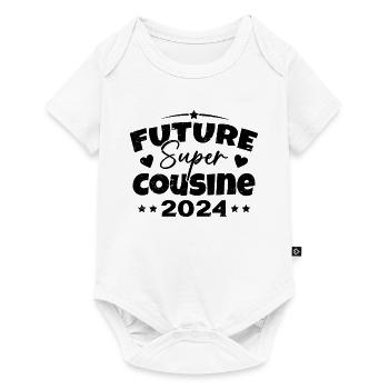 Future Super Cousine 2024 Annonce Grossesse - Body à manches courtes Premium Bébé - blanc - Devant