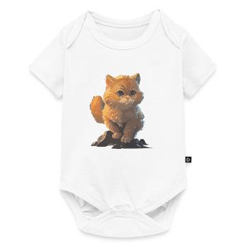 Cat cute cat drawing - Baby Premium short-sleeve bodysuit - white - Front