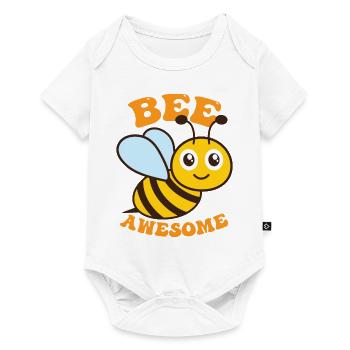 Bee Awesome - Baby Premium Kurzarmbody - Weiß - Vorne
