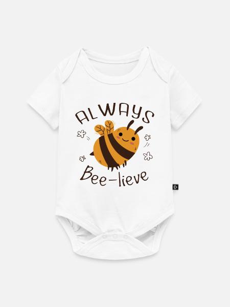 Niedliche Hummel - Baby Premium Kurzarmbody - Weiß
