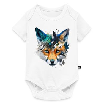 Fox Art Colorful Red Fox Gift Animal Animal - Baby Premium short-sleeve bodysuit - white - Front