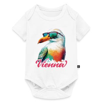 Vienna Austria Holiday Seagull with Sunglasses - Baby Premium short-sleeve bodysuit - white - Front