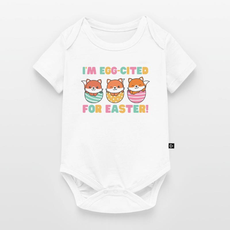 sweet foxes at Easter with Easter eggs fox Baby Premium short-sleeve bodysuit