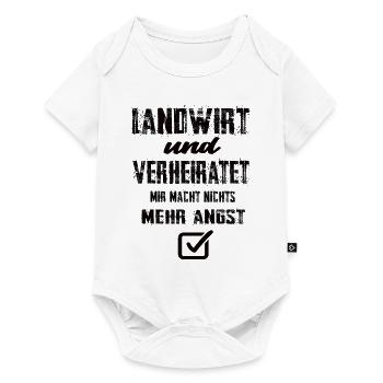 Landwirt und Verheiratet - Baby Premium Kurzarmbody - Weiß - Vorne