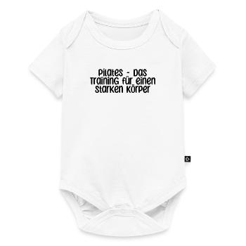 Pilates - Pilates - das Training für einen - Baby Premium Kurzarmbody - Weiß - Vorne