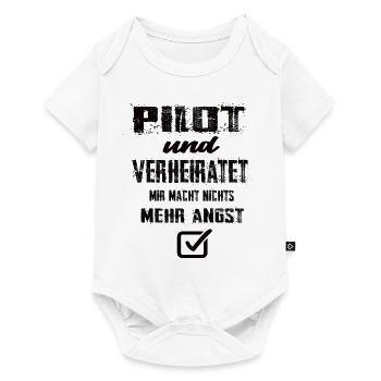 Pilot - Baby Premium Kurzarmbody - Weiß - Vorne