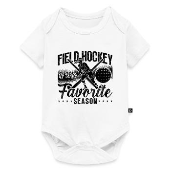 Field Hockey Is My Favorite Ice Hockey Player - Baby Premium Kurzarmbody - Weiß - Vorne