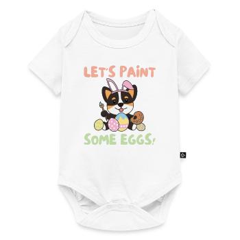 cute dogs for Easter Corgi - Baby Premium short-sleeve bodysuit - white - Front