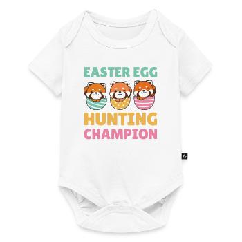 süße Roter Pandas zu Ostern mit Ostereiern Roter - Baby Premium Kurzarmbody - Weiß - Vorne