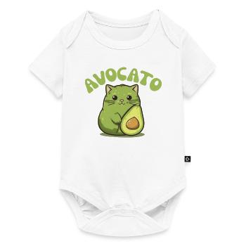 Avocato avocado cat funny food green - Baby Premium short-sleeve bodysuit - white - Front