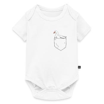 Geese in breast pocket Goose breeder goose - Baby Premium short-sleeve bodysuit - white - Front