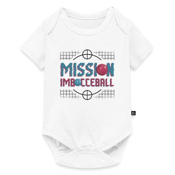 Mission Imbocceball, Lustige Bocciakugel - Baby Premium Kurzarmbody - Weiß - Vorne