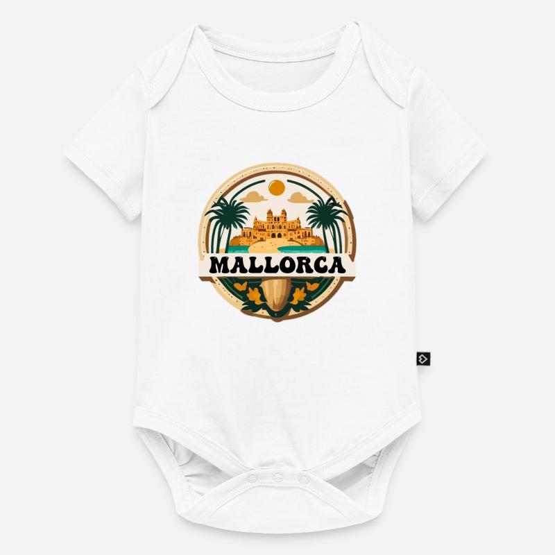 Logo de Majorque - Body à manches courtes Premium Bébé - blanc