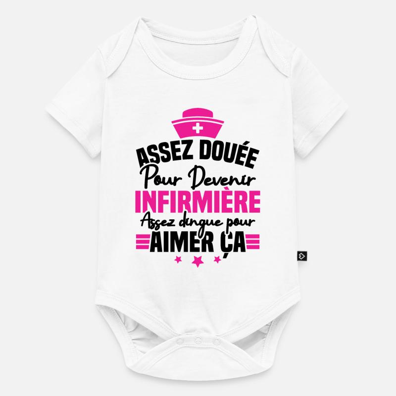 Assez douée pour devenir infirmière - Body à manches courtes Premium Bébé - blanc