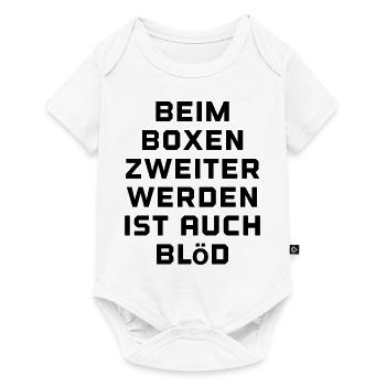 T-Shirt "beim Boxen Zweiter werden" - Baby Premium Kurzarmbody - Weiß - Vorne