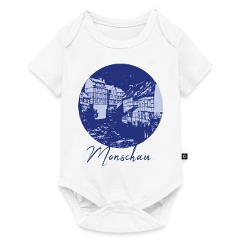Monschau,skyline,city,circle,blue circle,purple - Baby Premium short-sleeve bodysuit - white - Front
