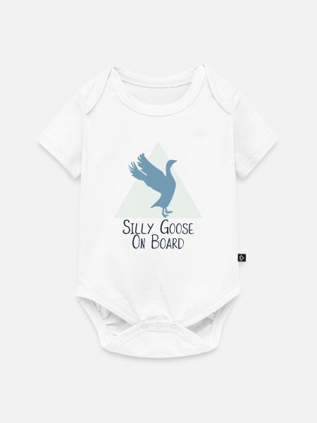 Silly Goose On Board - Baby Premium Kurzarmbody - Weiß