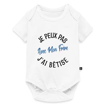 idée Cadeau frère. cadeau frères et sœurs. - Body à manches courtes Premium Bébé - blanc - Devant