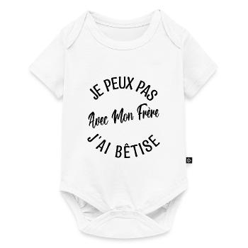 idée Cadeau frère. cadeau frères et sœurs. - Body à manches courtes Premium Bébé - blanc - Devant