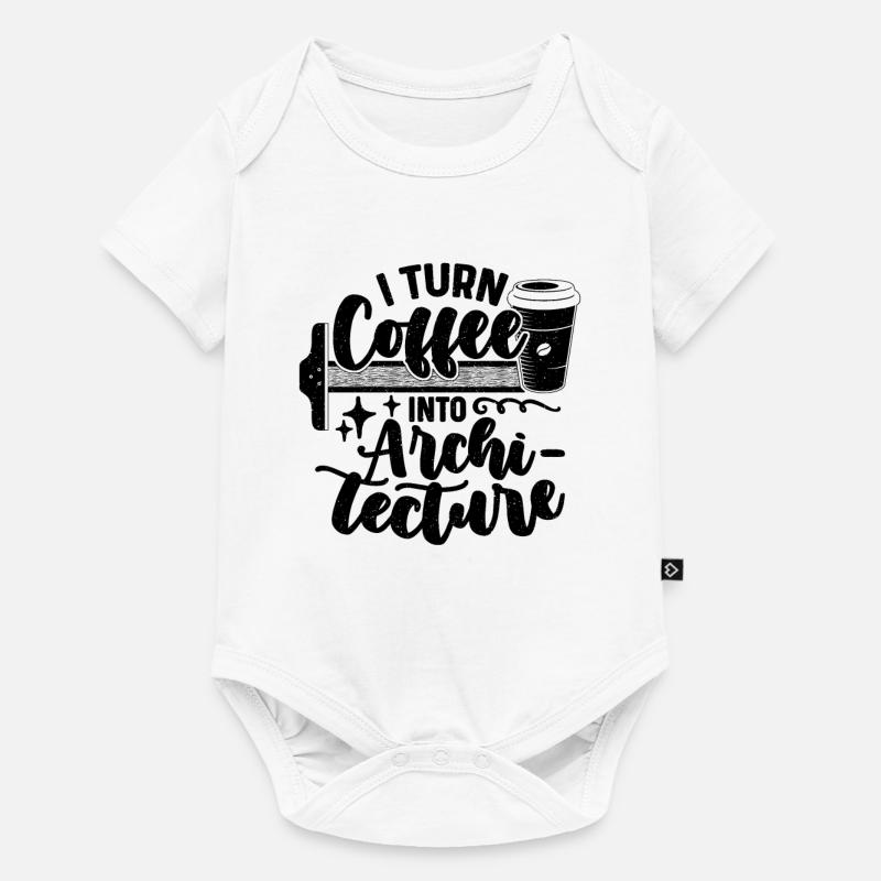 Je transforme le café en architecte constructeur d’architectes - Body à manches courtes Premium Bébé - blanc
