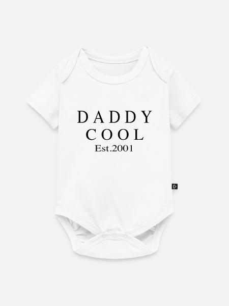 Daddy Cool est 2001 - Baby Premium Kurzarmbody - Weiß
