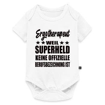 Ergotherapeut Superheld Spruch - Baby Premium Kurzarmbody - Weiß - Vorne