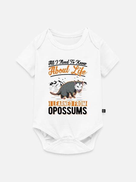 Opossum Possum Beutelratte - Baby Premium Kurzarmbody - Weiß