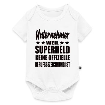 Unternehmer Superheld Spruch - Baby Premium Kurzarmbody - Weiß - Vorne
