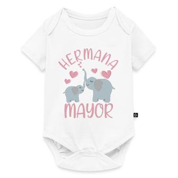 Niñas Dulce Eléphant Futura Hermana Mayor - Body à manches courtes Premium Bébé - blanc - Devant